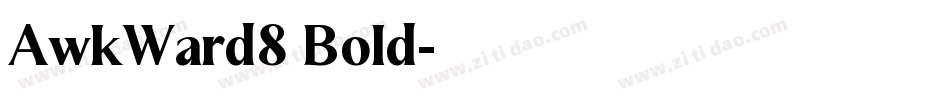 AwkWard8 Bold字体转换